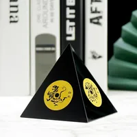 Crystal Pyramid Polyhedron Egyptian Feng Shui Craft Ornaments Bank Finance Commemorative Gifts sku image 18