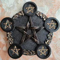 Five-Pointed Star Seven-Star Array Crystal Ball Resin Base Ornaments For Home Office Feng Shui Without Ball Five-Pointed Star main image 1