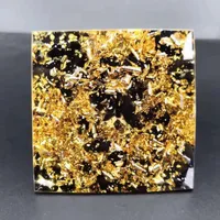 Foreign Trade  3D Rune Black Yao Resin Natural Crystal Energy Ball Pyramid Ornaments Home Office main image 4