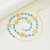 Summer New Summer Beach Turquoise Starfish Waist Chain Bohemian Ocean Travel Sexy Body Chain main image 3