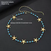 Summer New Summer Beach Turquoise Starfish Waist Chain Bohemian Ocean Travel Sexy Body Chain main image 4