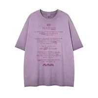 Jiayiku  Summer T-shirt Cotton American Retro Trendy Brand Dirty Dye Washed T-shirt Short Sleeve Men's Loose Base Shirt main image 2
