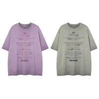 Jiayiku  Summer T-shirt Cotton American Retro Trendy Brand Dirty Dye Washed T-shirt Short Sleeve Men's Loose Base Shirt main image 5