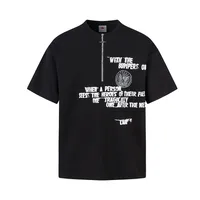 Jiayiku Men's  New T-shirt Men's American Style Retro Trendy Brand Short-sleeved T-shirt Printed Loose Half-sleeved Top For Men main image 3