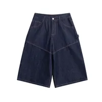Jiayiku  New Denim Pants Men's American Style Trendy Brand Washed Denim Shorts Loose Wide Leg Pants main image 1
