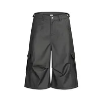 Jiayiku  American Retro Pants For Men And Women Cleanfit Loose Wide-leg Workwear Capri Pants main image 2