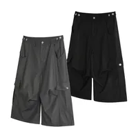 Jiayiku  American Retro Pants For Men And Women Cleanfit Loose Wide-leg Workwear Capri Pants main image 5