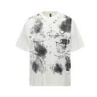 Jiayiku Men's  Summer High Street American Hip Hop Fashion Brand Personalized Graffiti Dirty Dye Niche T-shirt Short-sleeved Men main image 1