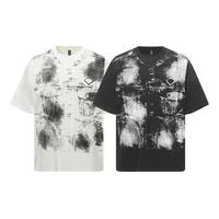 Jiayiku Men's  Summer High Street American Hip Hop Fashion Brand Personalized Graffiti Dirty Dye Niche T-shirt Short-sleeved Men main image 5