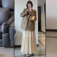 Women's Skirt Simple Style Classic Style Solid Color Maxi Long Dress Daily main image 2