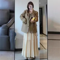 Women's Skirt Simple Style Classic Style Solid Color Maxi Long Dress Daily main image 4