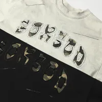 Jiayiku Men's  Summer High Street American Retro Trendy Brand Waste Soil Wind Washing Dirty Dye Cut T-shirt Short Sleeve main image 3