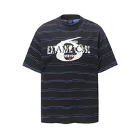 Jiayiku Men's  Summer New New Fashion Brand Jacquard Striped T-shirt Loose Heavy Half Sleeve Top For Men main image 3