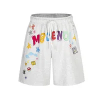 Jiayiku Trendy Brand  New High-End American Retro Five-Point Pants Loose Couple Style Printed Straight Pants main image 1
