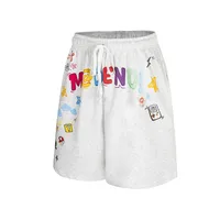 Jiayiku Trendy Brand  New High-End American Retro Five-Point Pants Loose Couple Style Printed Straight Pants main image 2