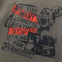 Jiayiku Men's  Summer American Retro Fashion Brand Heavy Washing Tee Spoof Graffiti Short-sleeved T-shirt Men's main image 2