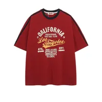 Jiayiku Men's  Summer New American Retro Fashion Brand Couple Sports T-shirt Loose Cotton Short-sleeved Men sku image 1