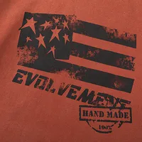 Jiayiku Men's  Summer American Retro Fashion Brand Heavy Washed Tee Stars And Stripes Graffiti Short-sleeved T-shirt For Men main image 2
