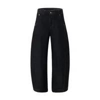 Jiayiku Men's  American Vintage Washed Jeans Men's And Women's High-end Sense Machete Wide-leg Long Pants sku image 5