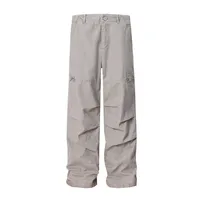 Jiayiku Men's Clothing  American Vintage Washed Antique Pleated Design Crowdwork Pants Straight Casual Trousers For Men And Women main image 1
