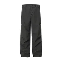 Jiayiku Men's Clothing  American Vintage Washed Antique Pleated Design Crowdwork Pants Straight Casual Trousers For Men And Women main image 3