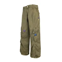 Jiayiku Men's Clothing  High Street American Style Trendy Brand Heavy Washed Flower Embroidered Caught Pants Straight-barrel Wide-leg Pants main image 2