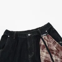 Jiayiku Men's  Summer American Retro Hip-hop Hip-hop Washed Denim Shorts Tassel Wide-leg Pants main image 4
