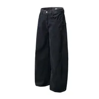 Jiayiku Men's Clothing  American Vintage Washed Machete Jeans Loose Men's And Women's Vibe Duffy Handsome Wide Leg Pants main image 2