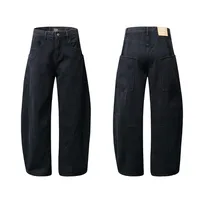 Jiayiku Men's Clothing  American Vintage Washed Machete Jeans Loose Men's And Women's Vibe Duffy Handsome Wide Leg Pants main image 5