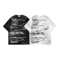 Jiayiku Men's  Summer American Street Graffiti T-shirt Waste Earth Style Retro Fashion Brand T-shirt Tee Short Sleeve main image 5
