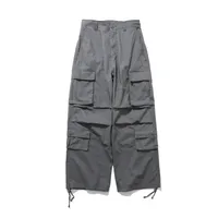Jiayi Library Men's  Summer Ami Kaji New Style Vintage Washed Overalls Men's Loose Wide-leg Long Pants sku image 3