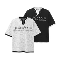 Jiayiku Men's  New Summer American-style Retro Niche Distinctive Beaded T-shirt Short-sleeved Trendy Men's High-end Sense main image 5