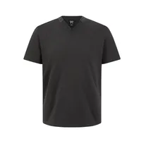 Jiayiku Men's  Summer New American Retro Referee Uniform With Leather And Rivet Design V-Neck Short Sleeve T-Shirt main image 1