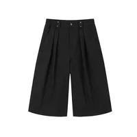 Jiayiku Trendy Brand |  American Retro Suit Shorts Men's Pleated Diamond High Street Vibe Wide-Leg Pants main image 1