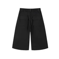 Jiayiku Trendy Brand |  American Retro Suit Shorts Men's Pleated Diamond High Street Vibe Wide-Leg Pants main image 2