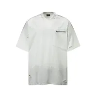 Jiayiku Men's  Summer American Retro Trendy Brand Washed Tee Dirty Dye Old Cut Hole Short-sleeved T-shirt For Men sku image 2