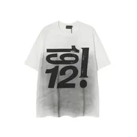 Jiayiku Men's  Summer American Retro Fashion Brand Plus Size Heavy Washing Dirty Dye T-Shirt Short Sleeve Men sku image 3
