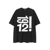 Jiayiku Men's  Summer American Retro Fashion Brand Plus Size Heavy Washing Dirty Dye T-Shirt Short Sleeve Men sku image 6
