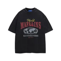 Jiayiku Men's  Summer American Retro Trendy Brand Tee Heavy Washed Old Cotton T-shirt Short Sleeve Men's And Women's sku image 5