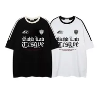 Jiayiku Men's  Summer New American Retro Trendy Brand Tee T-shirt Gothic Printed Short-sleeved T-shirt For Men main image 5