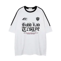 Jiayiku Men's  Summer New American Retro Trendy Brand Tee T-shirt Gothic Printed Short-sleeved T-shirt For Men sku image 3