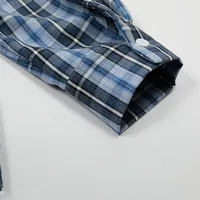 Jiayiku Tide Brand  Spring New American Retro Cleanfit Plaid Shirt Fun Printed Shirt main image 4