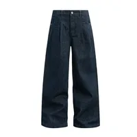 Jiayi Library Men's Clothing  American High Street Vintage Washed Original Color Jeans Men's And Women's Vibe Machete Wide Leg Pants main image 1