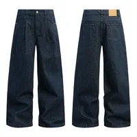 Jiayi Library Men's Clothing  American High Street Vintage Washed Original Color Jeans Men's And Women's Vibe Machete Wide Leg Pants main image 5
