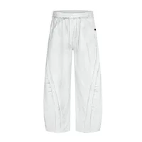Jiayi Library Men's Clothing  Waste Earth Style American Style Vintage Washed Dirty Dye Machete Casual Pants Straight Loose Wide Leg Pants main image 1