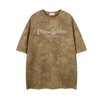 Jiayiku Men's  Summer American Street Dark Tide Brand Tee Old Printed Suede Short-sleeved T-shirt For Men main image 3