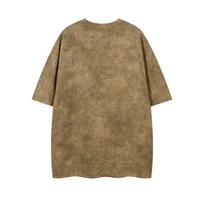 Jiayiku Men's  Summer American Street Dark Tide Brand Tee Old Printed Suede Short-sleeved T-shirt For Men main image 4