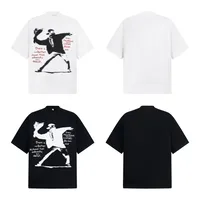 Jiayiku Men's Clothing  Summer American Street Hip-Hop Trendy Brand Tee Hip-Hop Cultural Shirt Dark T-Shirt Short-Sleeved Men main image 4
