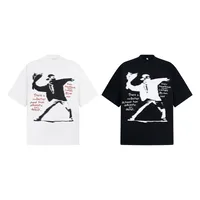 Jiayiku Men's Clothing  Summer American Street Hip-Hop Trendy Brand Tee Hip-Hop Cultural Shirt Dark T-Shirt Short-Sleeved Men main image 5