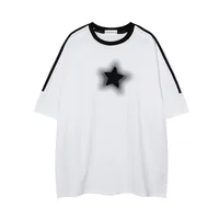 Jiayiku Men's  Summer New American Retro Fashion Brand Culture Shirt Five-pointed Star Printed Short-sleeved T-shirt For Men main image 2